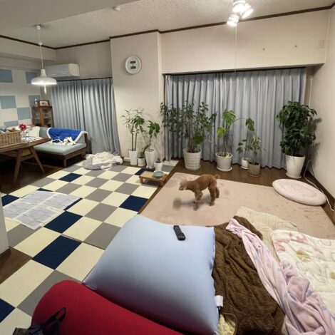 リフォーム前の和室からみたリビングダイニング
