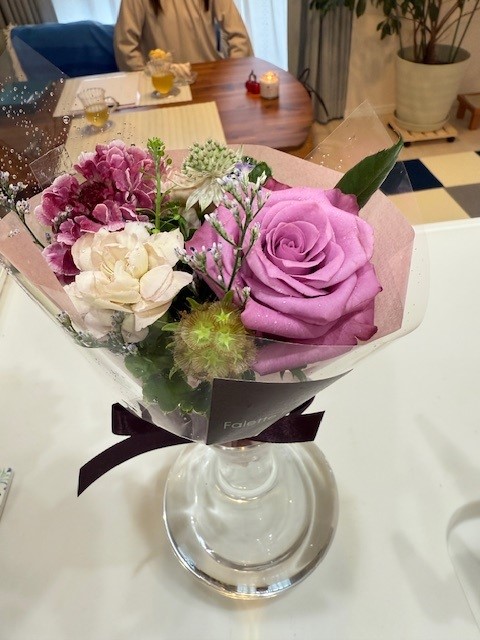画像 お茶会開催時にプレゼントしていただいた可愛いお花のブーケ
