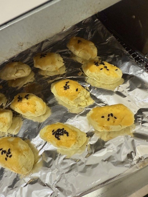 画像 トースターで軽く焼いて出来上がったスイートポテト