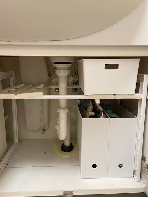 画像 ファイルBOXを使て整理してる洗面台の下