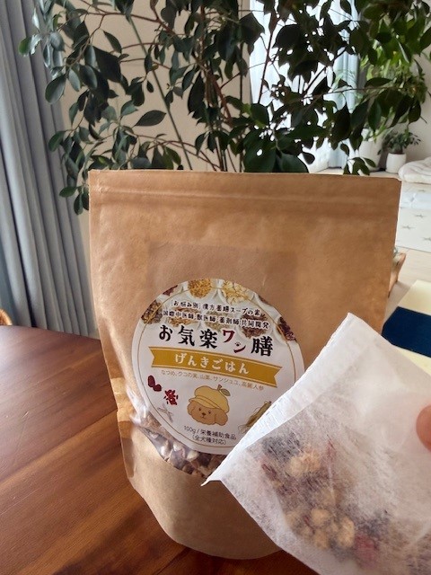 お気楽ワン膳をお茶パックにつめました